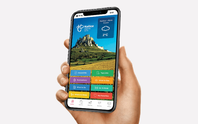 Turistický sprievodca, aplikácia do mobilu, Košice region