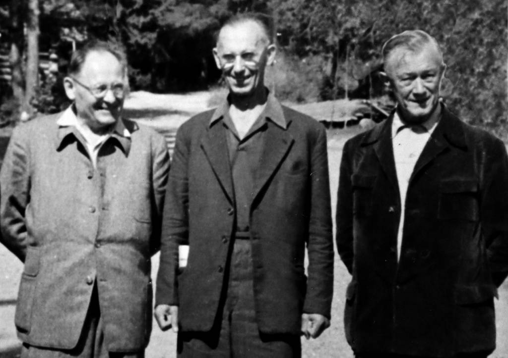 Mlynárčík, František Lipták a Gustáv Nedobrý, augus 1958t 