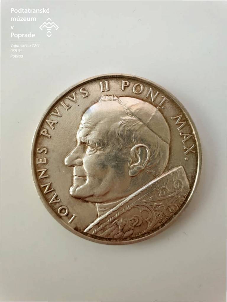Averz Portrét Pápeža Jána Pavla II., lexikon, kultúra, múzeum, galéria, Slovensko