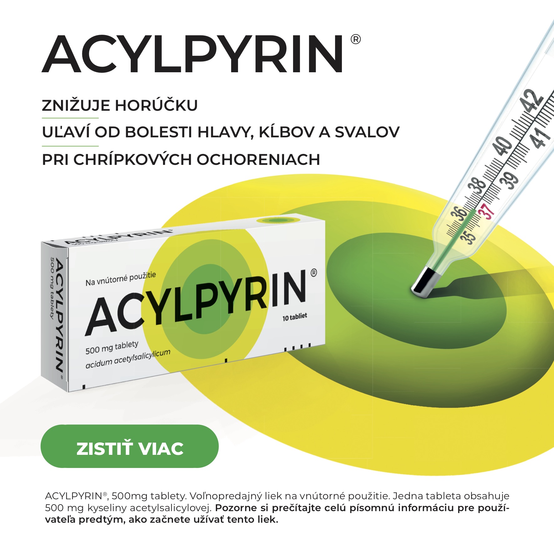 Respiračné ochorenia acylpyrín